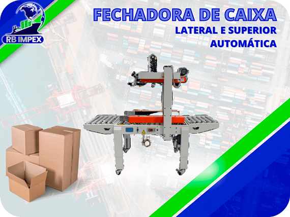 Fechadora de Caixa Lateral e Superior - Automática